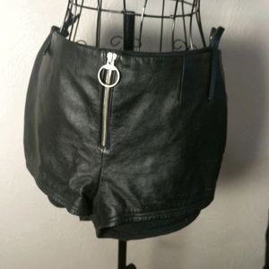 Leather Short Shorts